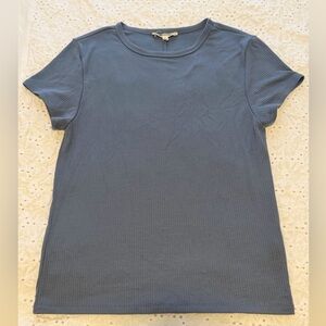 Madewell Women’s Short Sleeve Drapey Rib Tee Blue